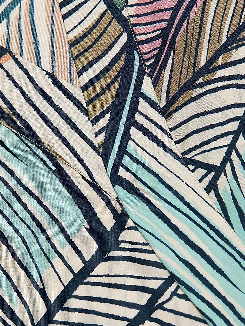 Multi Palm Silk Camp Shirt