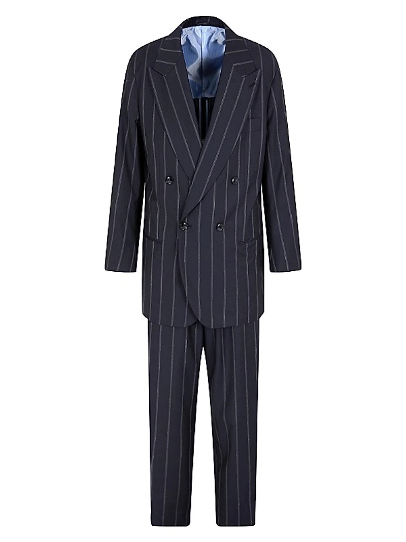 Fashion Pinstripe Virgin Wool Suit