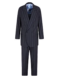 Fashion Pinstripe Virgin Wool Suit