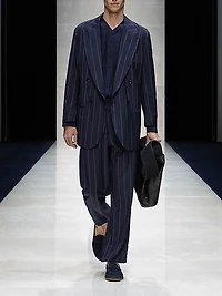Fashion Pinstripe Virgin Wool Suit