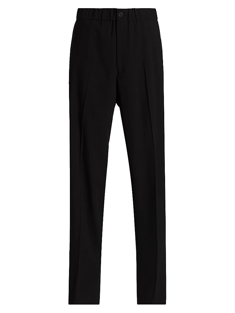Crease-Front Wool Trousers