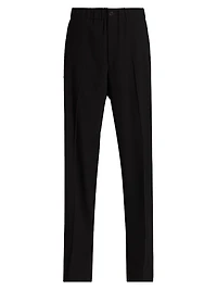 Crease-Front Wool Trousers