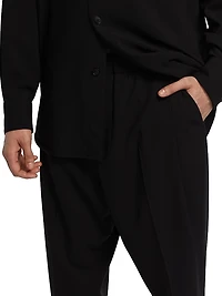 Crease-Front Wool Trousers