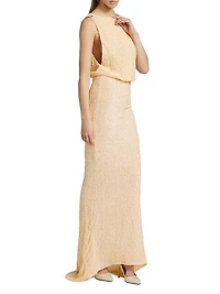Red Carpet Sequined Mermaid Gown