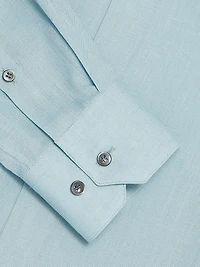 Linen Button-Front Shirt