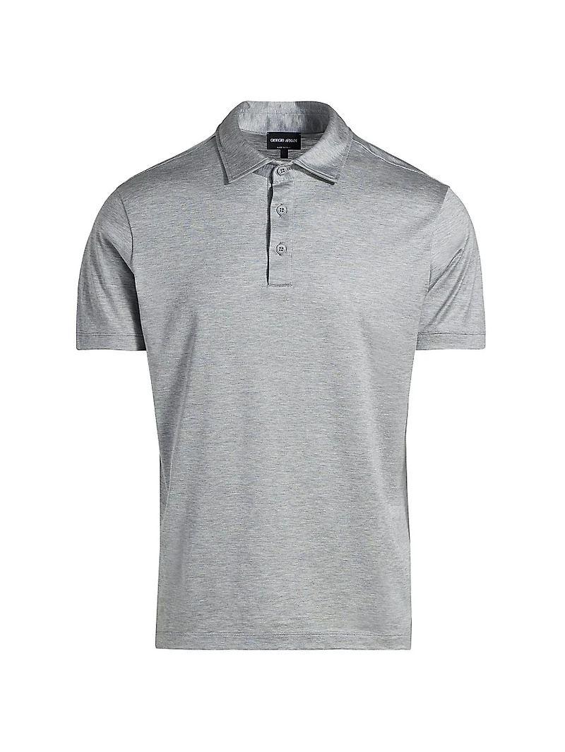 Lux Silk-Cotton Jersey Polo Shirt