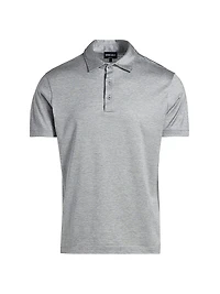 Lux Silk-Cotton Jersey Polo Shirt
