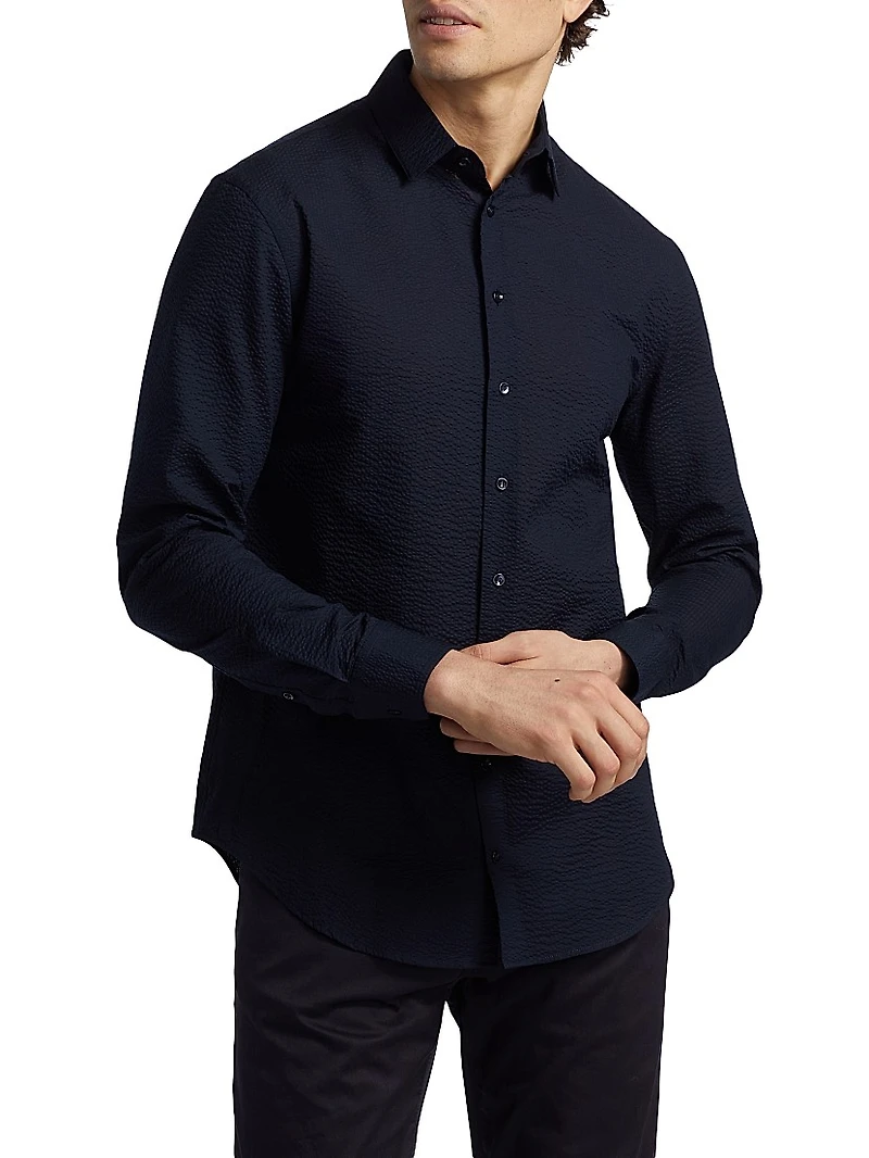 Seersucker Cotton Shirt