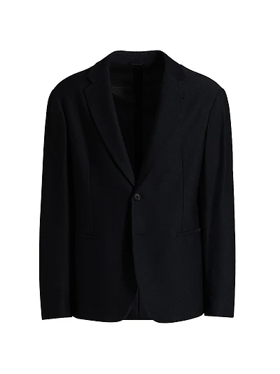 Single-Breasted Stretch-Nylon Jacket