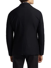Single-Breasted Stretch-Nylon Jacket