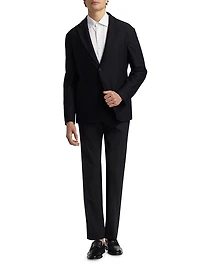 Single-Breasted Stretch-Nylon Jacket