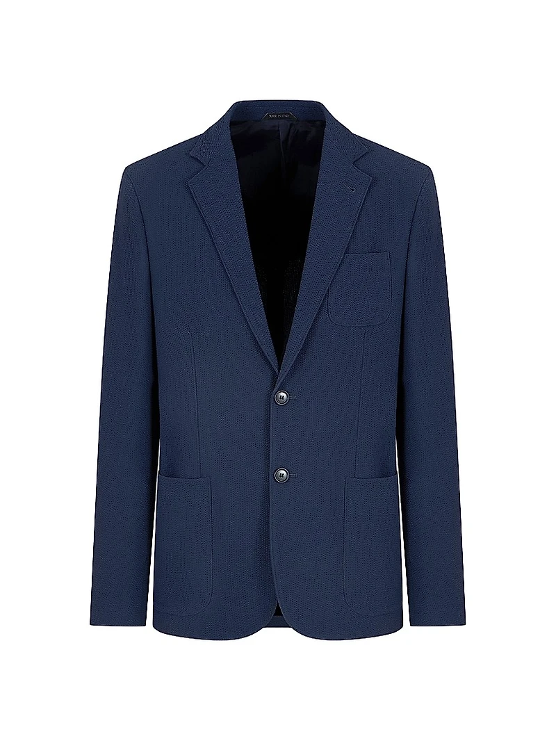 Seersucker Virgin Wool Blazer