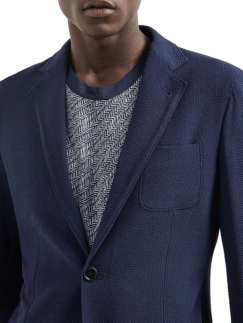 Seersucker Virgin Wool Blazer