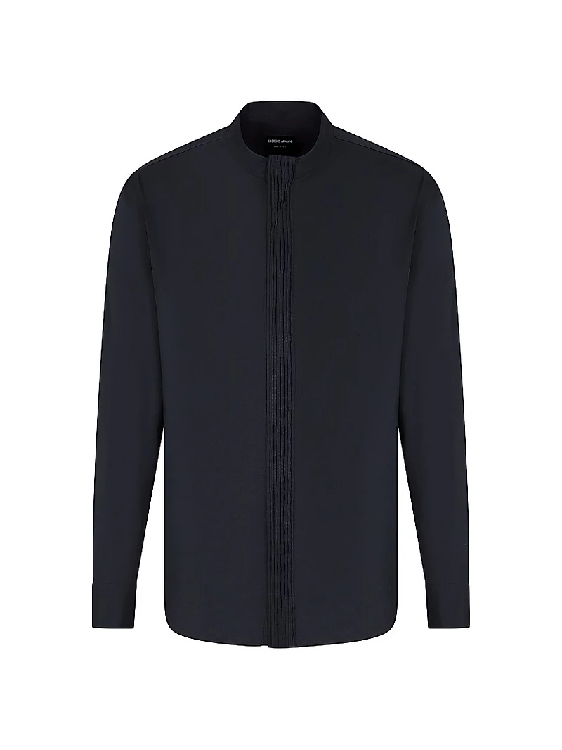 Nero Collar Covered Placket Shirt