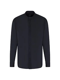 Nero Collar Covered Placket Shirt
