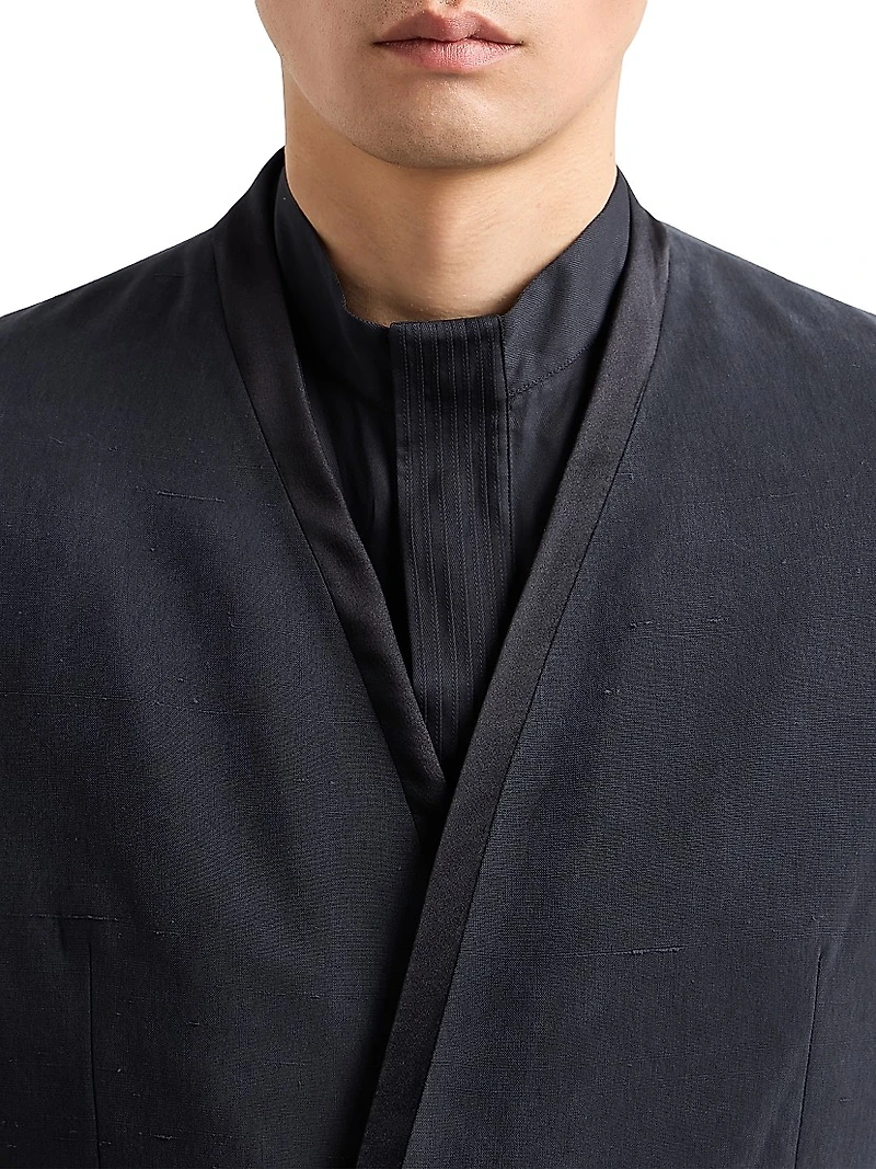 Nero Collar Covered Placket Shirt