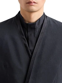 Nero Collar Covered Placket Shirt