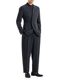 Nero Collar Covered Placket Shirt