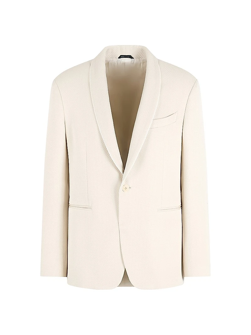 Large Weave Textured Dinner Jacket