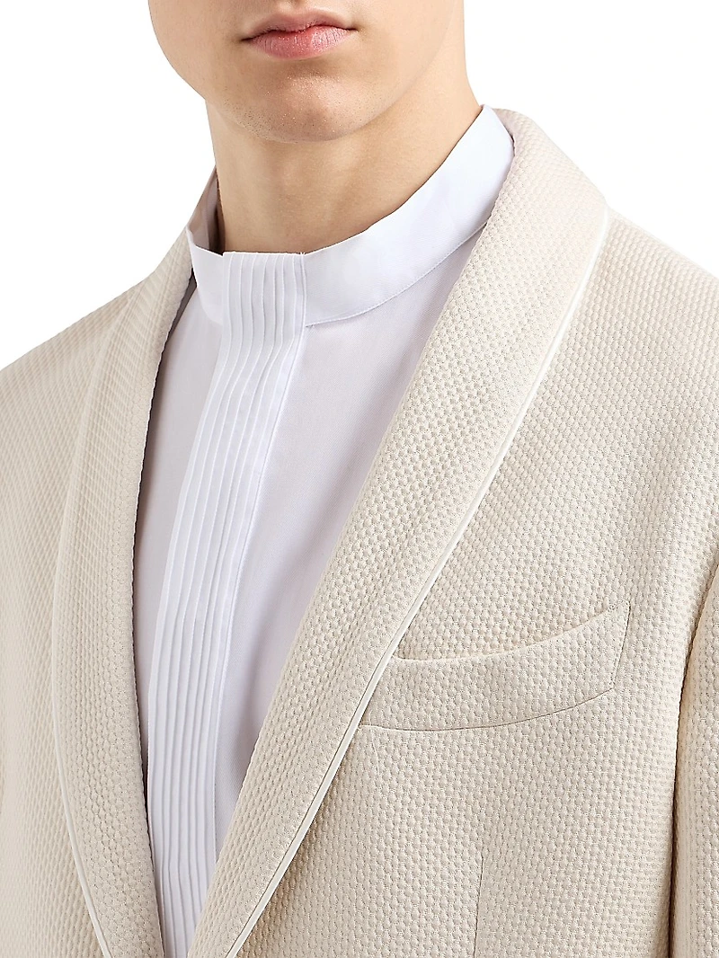 Large Weave Textured Dinner Jacket