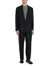 Wavy Chevron-Print Silk-Cotton Shirt