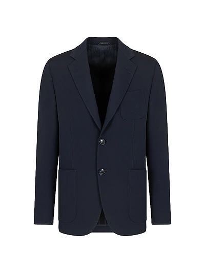 Virgin Wool Single-Breasted Blazer