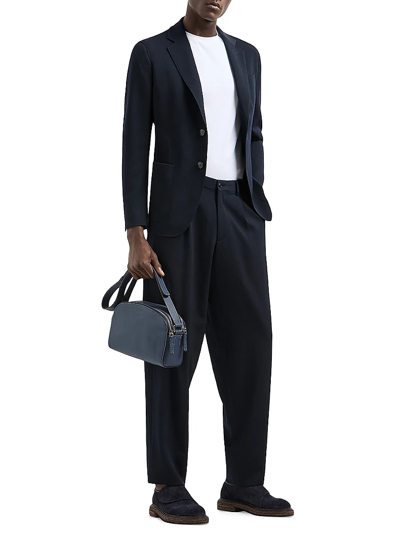 Virgin Wool Single-Breasted Blazer