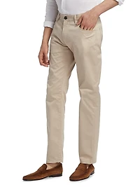 Stretch-Cotton 5-Pocket Pants