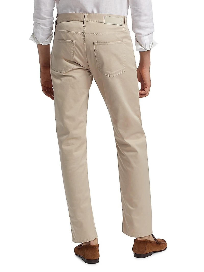 Stretch-Cotton 5-Pocket Pants