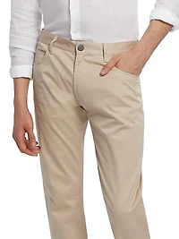 Stretch-Cotton 5-Pocket Pants