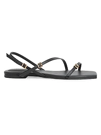 Carey Leather Strappy Flat Sandals