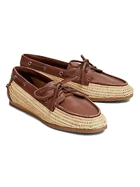Danner Raffia & Leather Boat Shoes