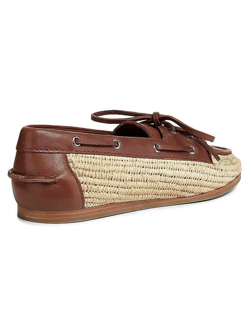 Danner Raffia & Leather Boat Shoes
