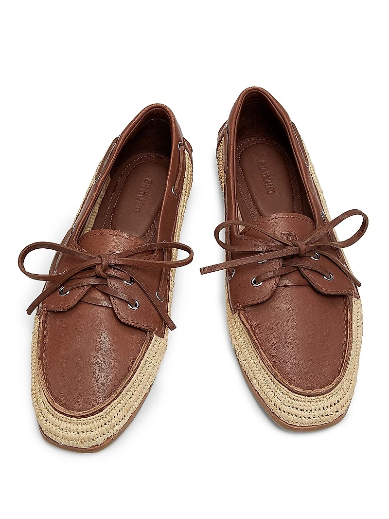 Danner Raffia & Leather Boat Shoes