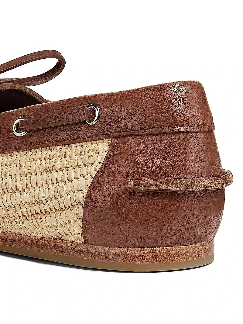 Danner Raffia & Leather Boat Shoes