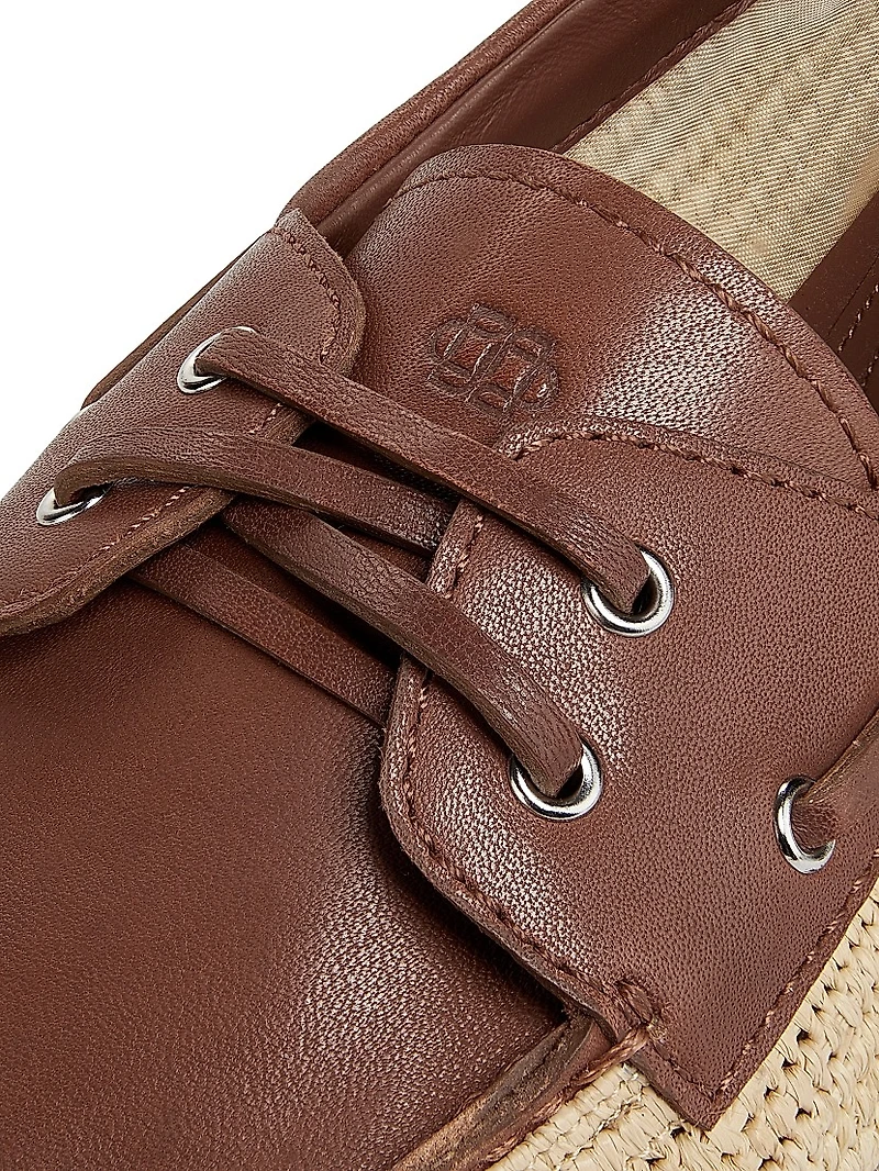 Danner Raffia & Leather Boat Shoes