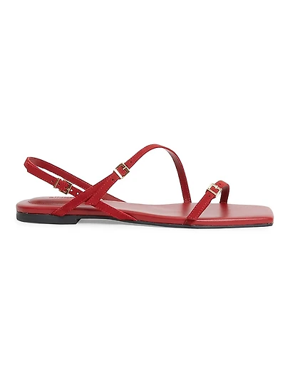 Carey Strappy Suede Flat Sandals