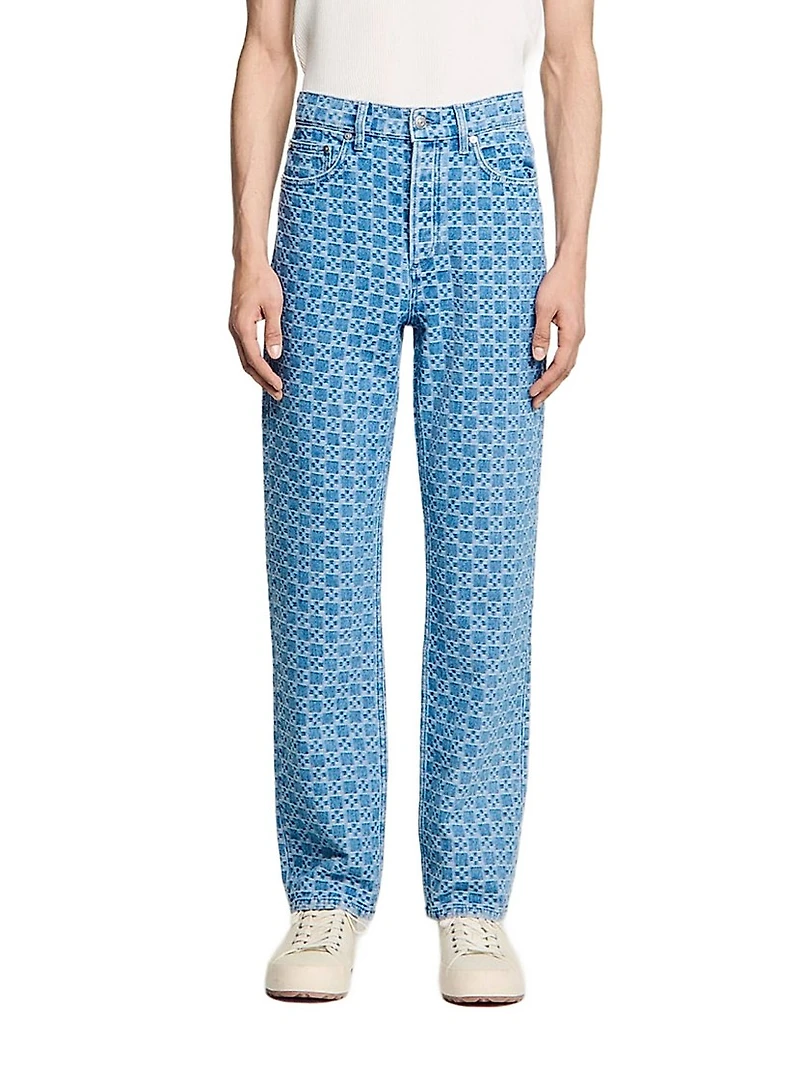 Regular-Fit Square Cross Jeans