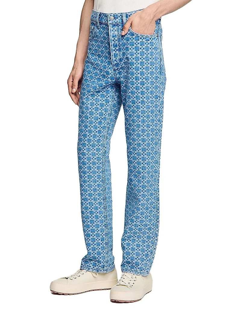 Regular-Fit Square Cross Jeans