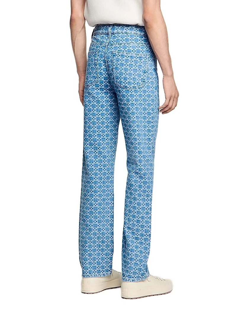 Regular-Fit Square Cross Jeans