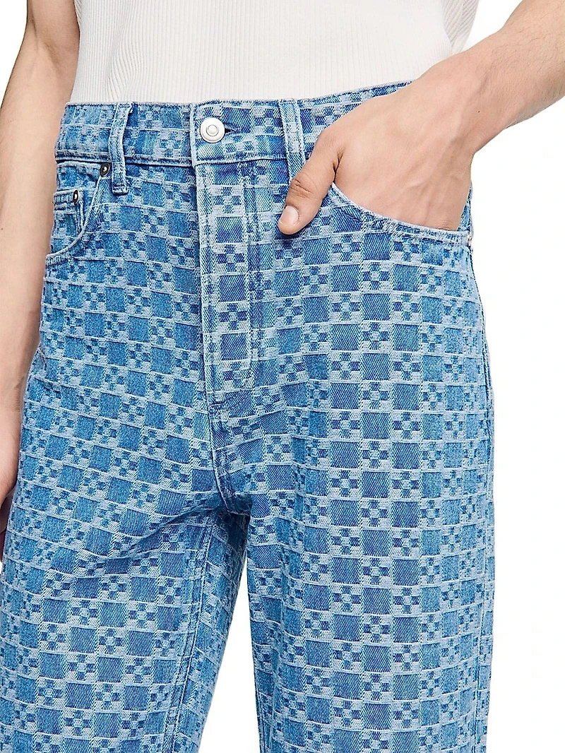 Regular-Fit Square Cross Jeans