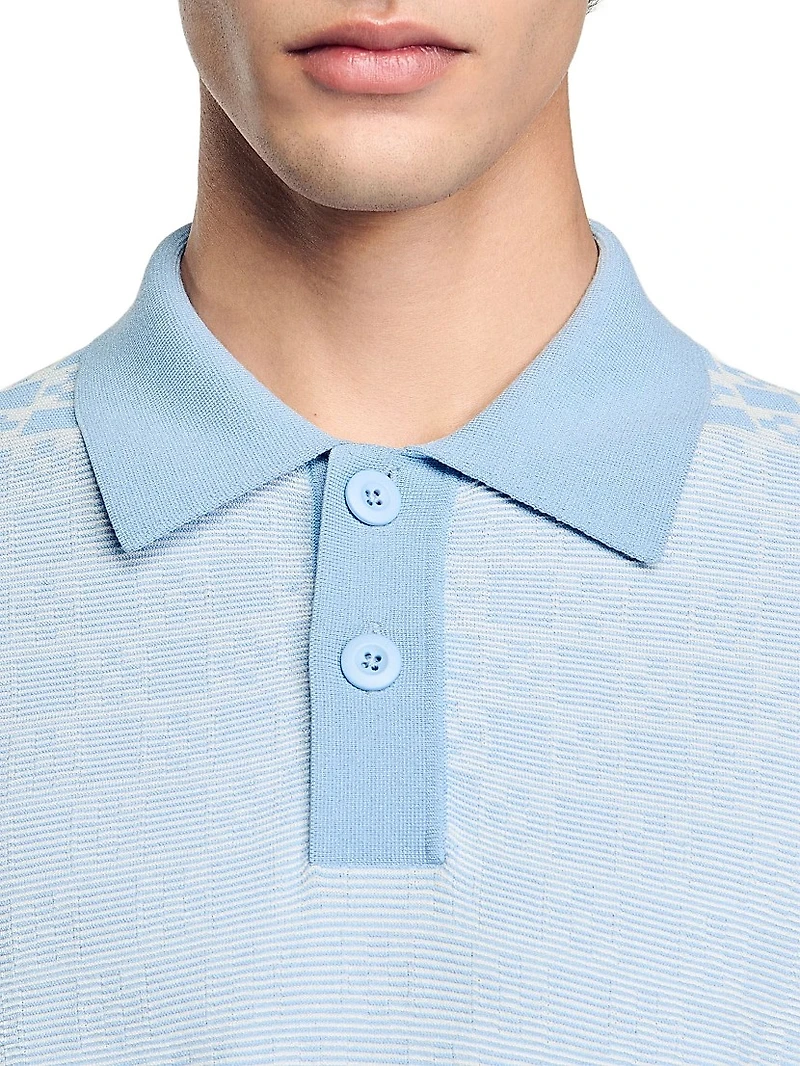 Square Cross Polo Shirt