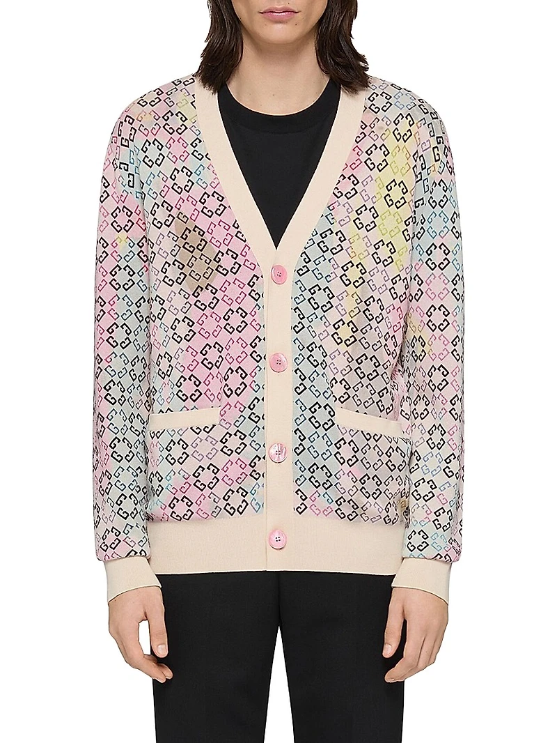 Multicolor Cardigan Monogram 72 Cotton