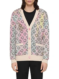 Multicolor Cardigan Monogram 72 Cotton