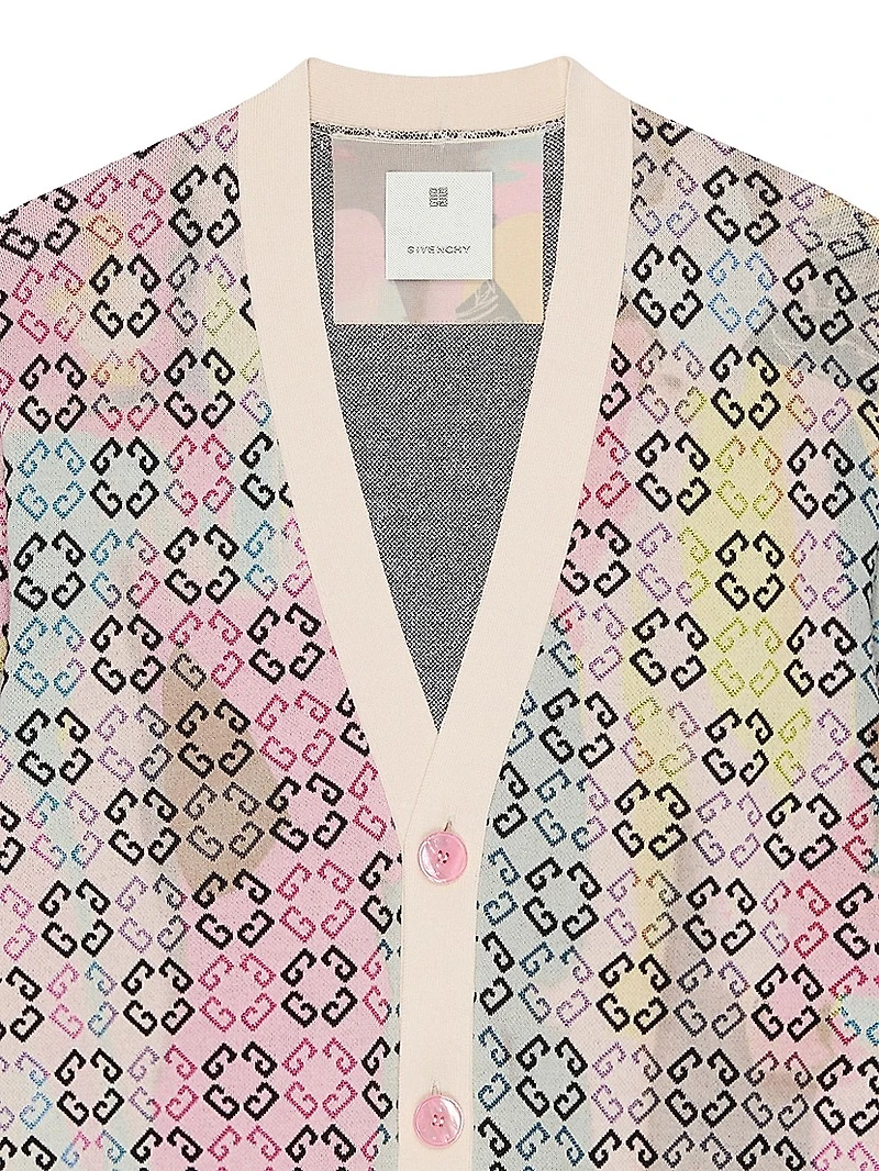 Multicolor Cardigan Monogram 72 Cotton