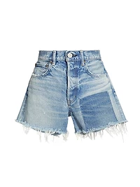Cheswold Frayed-Hem Denim Shorts