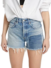 Cheswold Frayed-Hem Denim Shorts