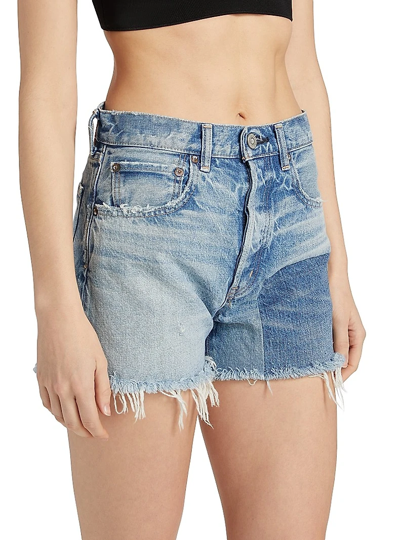 Cheswold Frayed-Hem Denim Shorts