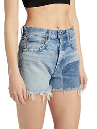 Cheswold Frayed-Hem Denim Shorts