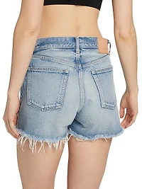 Cheswold Frayed-Hem Denim Shorts